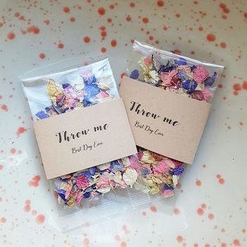 Pack Of 10 Confetti Envelopes With Real Petals, 2 of 2