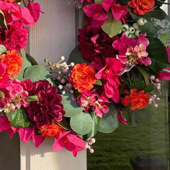 Marbella Faux Flowers Wreath, 3 of 3