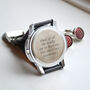 Personalised Engraved Stylish Silver Wrist Watch, thumbnail 3 of 3