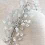 Silver Gypsophila Bridal Crown, thumbnail 5 of 6