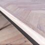 Medway Herringbone Oak Industrial Style Dining Table, thumbnail 5 of 7
