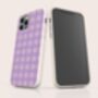 Purple Gingham Eco Friendly, Biodegradable Phone Case, thumbnail 3 of 8