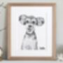 Personalised Pet Dog Portrait Sketch, thumbnail 10 of 12
