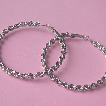 Chain Link Hoop Earrings, 2 of 2