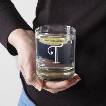 Personalised Engraved Initial Whiskey Glass Monogram Gift, 5 of 6