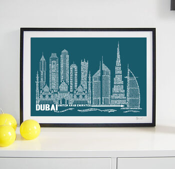 Dubai Skyline Typography Print, 8 of 8