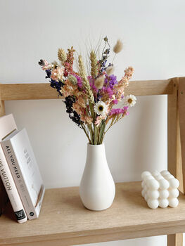 Dried Flower Posey And Handmade Vase Mixed Berry, 2 of 3