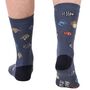 Men's Bamboo Socks Blue Tropical Fish, thumbnail 1 of 6