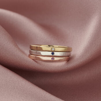 Personalised Birthstone Secret Stacker Ring, 2 of 9