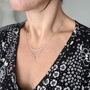 Sterling Silver Curved Bar Necklace, thumbnail 3 of 8