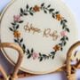 Personalised Name Floral Embroidery Decoration, thumbnail 2 of 6