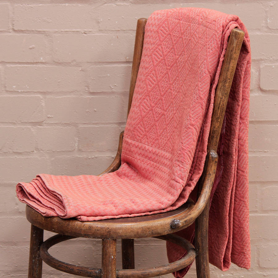 handloomed geometric blanket by scaramanga