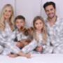 Unisex Kids Brushed Woven Grey Check Pyjama, thumbnail 3 of 3