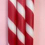 Red And White Stripe Christmas Candles 'Candy Canes', thumbnail 2 of 4