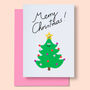 Cute Packs Of Christmas Card Cool Merry Christmas Trees, thumbnail 4 of 4