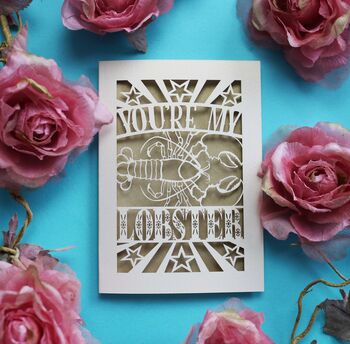 Personalised Papercut Lobster Card, 5 of 11