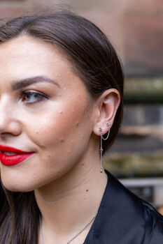 Splash Double Post Earring With Drop, 6 of 11