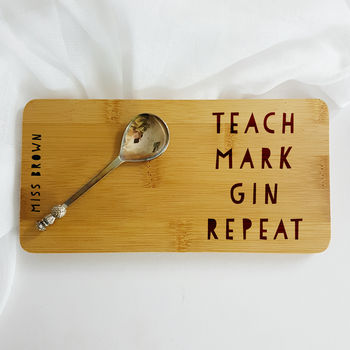 Personalised Teacher Gin Coaster Gift, 2 of 4