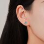 Sterling Silver Chemistry Flask Stud Earrings, thumbnail 3 of 11