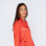 Matching Personalised Mum And Daughter Red Christmas Silky Pyjama Set, thumbnail 10 of 12