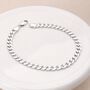 Sterling Silver Flat Curb Chain Bracelet – 4mm, thumbnail 2 of 6