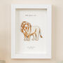 Personalised Lion Wall Art New Baby Gift, thumbnail 3 of 4
