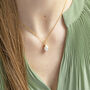 Gold Plated Rhombus Pearl Pendant Necklace, thumbnail 3 of 12