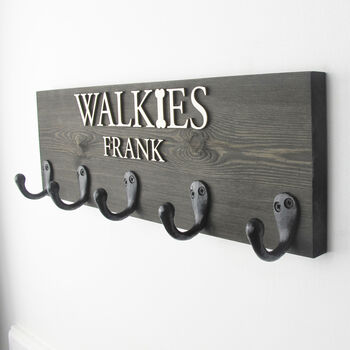 Large Personalised Walkie's Dog Lead Hook Organiser, 5 of 12