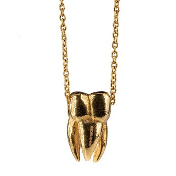 Gold Vermeil Tooth Pendant Necklace, 4 of 6