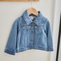 Personalised Welcome Children's Denim Jacket, thumbnail 2 of 4