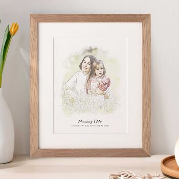 Personalised Family Line Portrait For Birthday Presents, 8 of 11