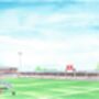 Gloucester Rugby Union 'The Shed' Stadium Art Print, thumbnail 2 of 2