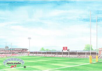 Gloucester Rugby Union 'The Shed' Stadium Art Print, 2 of 2