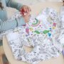 Colour Me In Unicorn Pyjamas With Pens, thumbnail 3 of 9