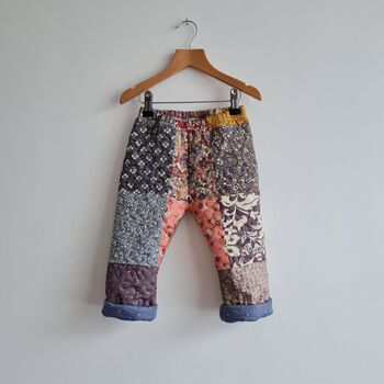 Patchwork Quilted Baby And Child Trousers, 4 of 9