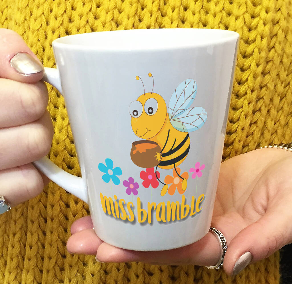 Teacher Mug Bumblebee Personalised Gift By Fire and Wolf