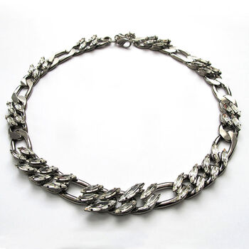 Chunky Chain And Swarovski Crystal Necklace, 2 of 3