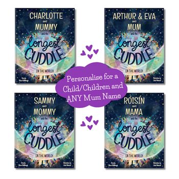 'The Longest Cuddle In The World' Personalised Mummy And Child Storybook, 2 of 12