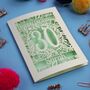 Personalised 30th Birthday Card Papercut Flower Design, thumbnail 3 of 9