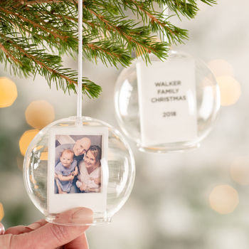 Personalised Family Photo Glass Dome Bauble, 6 of 6