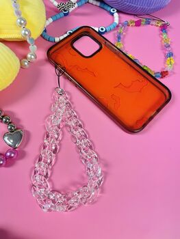 Clear Acrylic Chain Link Mobile Phone Charm Strap, 4 of 4