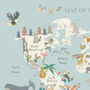 Animal World Map Print, thumbnail 9 of 9