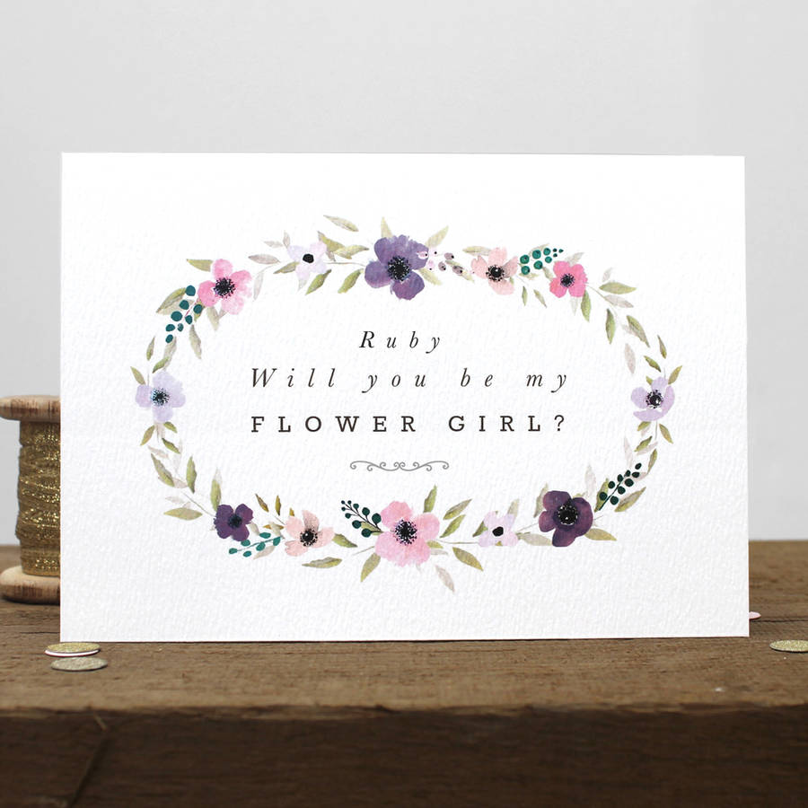 Personalised Flower Girl Card, 1 of 3