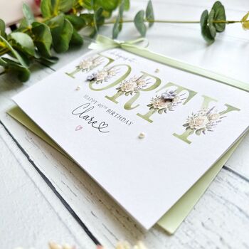 Life Begins At Forty Floral Birthday Card, 2 of 6