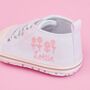 Personalised Floral Design Baby High Top Shoes, thumbnail 2 of 4