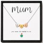 Personalise Multi Hearts Silver Gold Rose Gold Necklace Initials Engraved, thumbnail 5 of 11