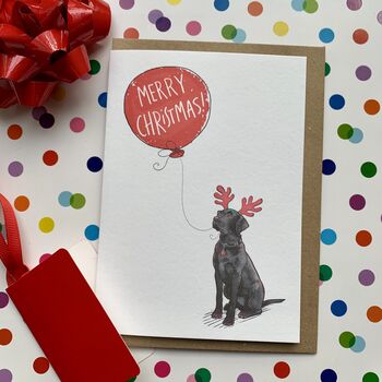 Labrador Christmas Card, 2 of 4
