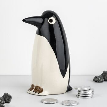 Handmade Ceramic Penguin Money Bank, 6 of 6
