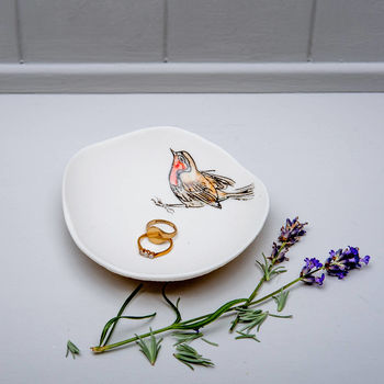 Robin Illustrated Porcelain Storage Bowl, 2 of 6