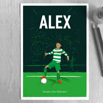 Personalised Footballer Print, 2 of 9